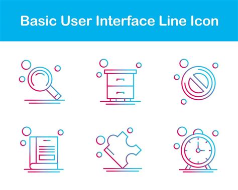 Basic User Interface Vector Icon Set Vector Art At Vecteezy