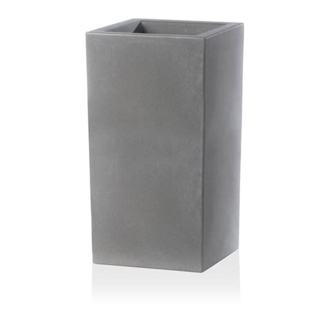 Vaso Fioriera In Resina SCHIO CUBO ALTO 40x40 H80 TERAPLAST Leroy