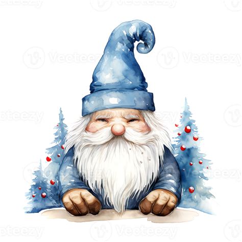 Ai Generated Watercolor Christmas Gnome Clipart Ai Generated