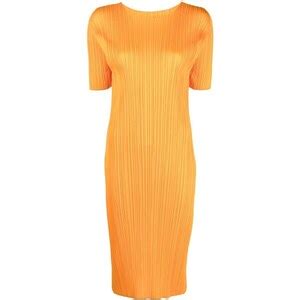 Pleats Please Issey Miyake Abito Midi Monthly Colours May Arancione