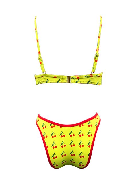 Cherry Ruffled Bikini Emma Swimwear