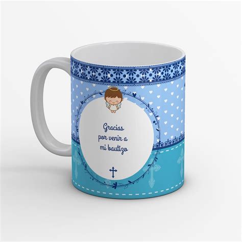 Taza Personalizada Bautizo Angelito Recuerdos Baby