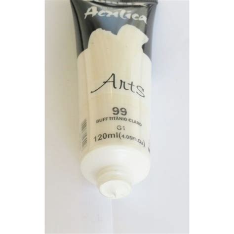 Tinta Acrílica Corfix Arts Buff Titânio Claro 099 120ml G1 Submarino