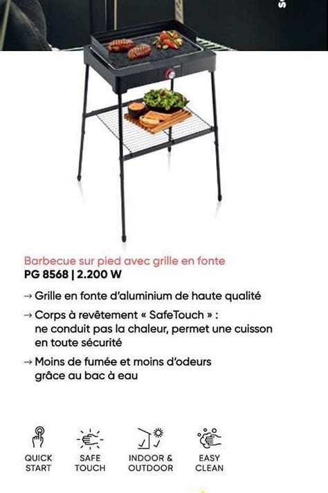 Promo Barbecue Sur Pied Avec Grille En Fonte Chez Pulsat Icatalogue Fr