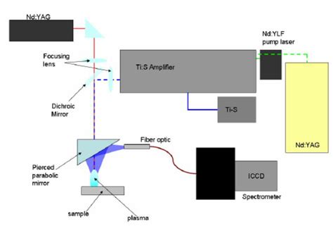 Femtosecond laser induced breakdown spectroscopy experimental setup ...