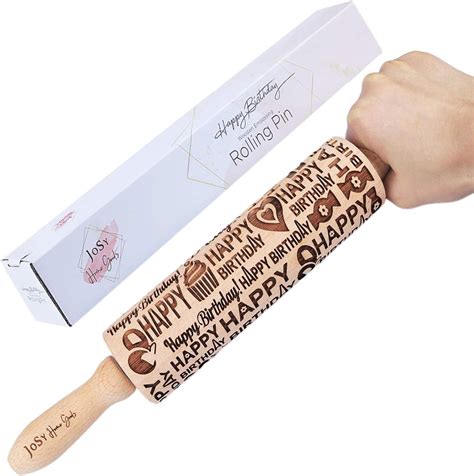 Amazon Christmas Wooden Rolling Pins Engraved Embossing Rolling