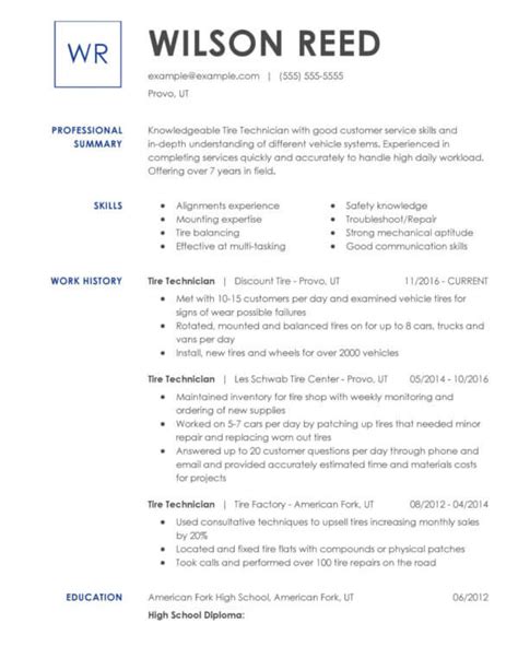 Professional Mechanics Resume Examples LiveCareer