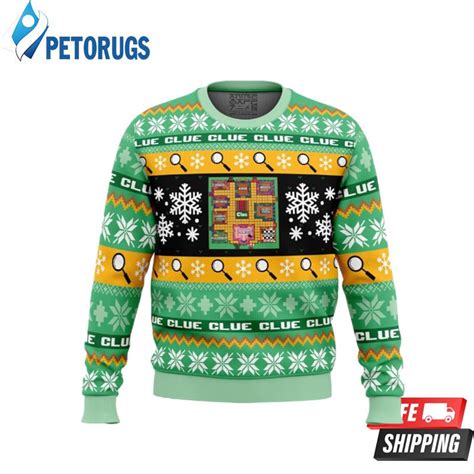 Christmas Clue Board Games Ugly Christmas Sweaters Peto Rugs