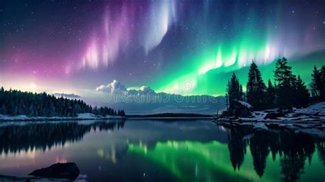 The Stunning Natural Phenomenon Of The Aurora Borealis Illuminates A