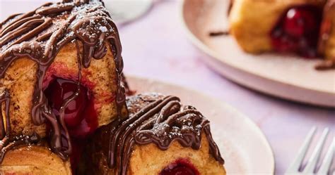 Cherry And Nutella Stuffed Hawaiian Roll French Toast Punchfork