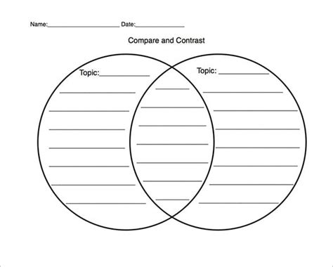 Free Venn Diagram Template With Lines - Printable Templates