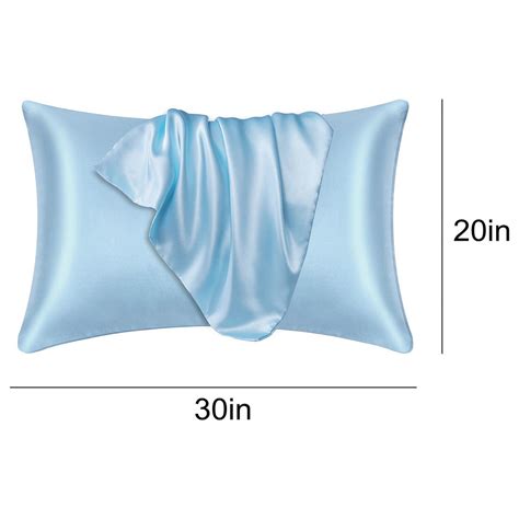 Lzobxe Silk Satin Pillowcases Standard Size Set Of 2 Soft Luxury Pillowcovers With Cooling