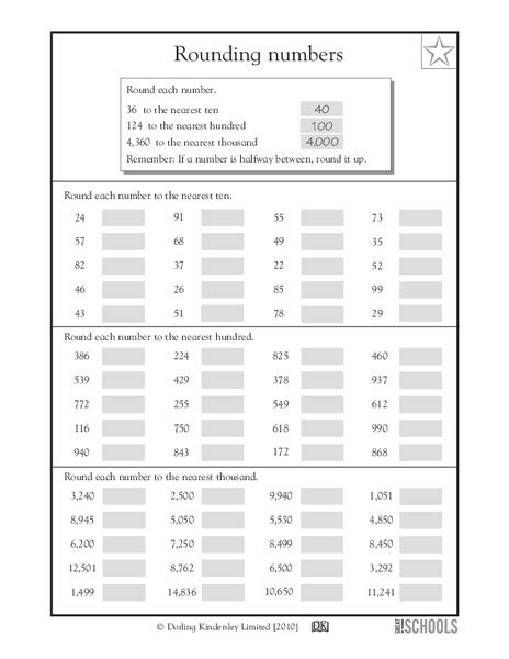 Rounding Numbers Worksheet For 4th Grade Lesson Planet