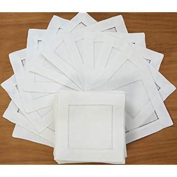 Amazon White Linen Cocktail Napkin Set Of 50 6 X6 Linen Cloth