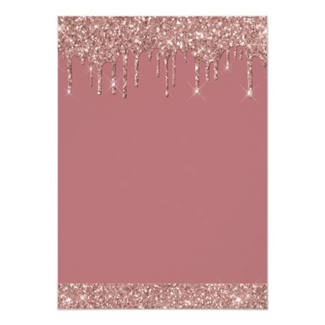 Rose Gold Sparkle Glitter Any Age Birthday Invitation