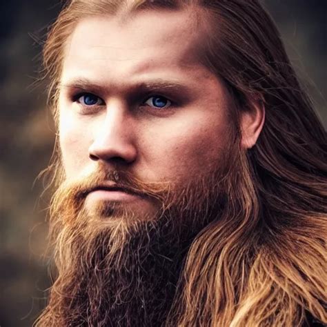 Krea Hyperrealistic Photograph Of A Brown Haired Viking Einar K