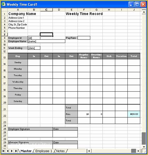 Time Card Spreadsheet Template Free Of 40 Free Timesheet Time Card Templates Template Lab