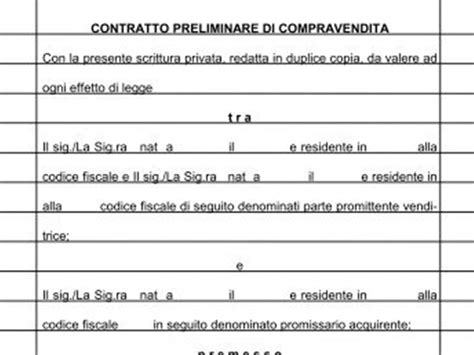 Contratto Preliminare Di Compravendita Immobiliare Pdf Hot Sex Picture