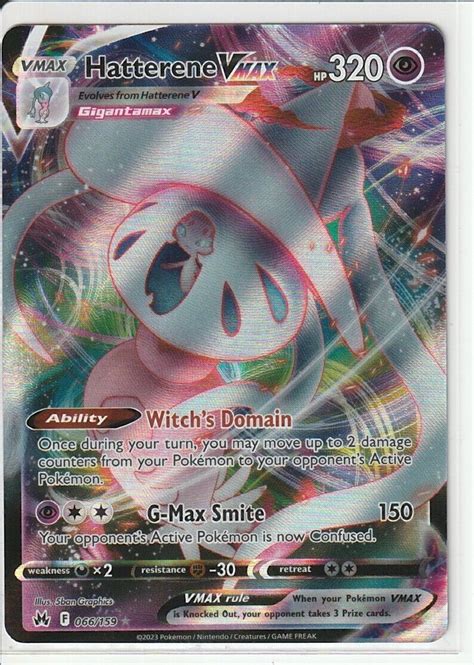 Pok Mon Tcg Hatterene Vmax Crown Zenith Holo Ultra Rare Ebay