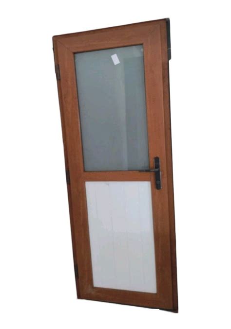 Swing Interior Brown Upvc Hinged Door Mm Toughened Glass At Rs