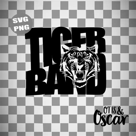 Tiger Band Svg Fierce Tiger Band Png Etsy