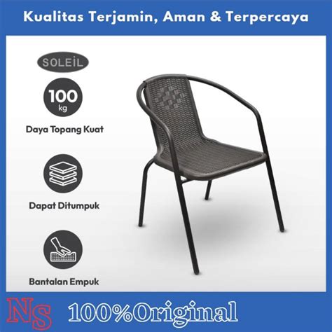 Jual Soleil Kursi Teras Rotan Coklat Tua Shopee Indonesia