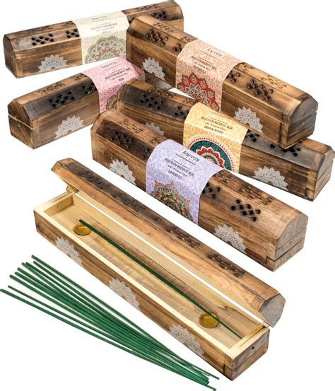 Wooden Incense Box With 10 Incense Sticks Natural Collection Select