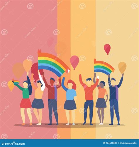 Lgbt Pride Day And Month Gay Parade Stock Vector Illustration Of Freedom Love