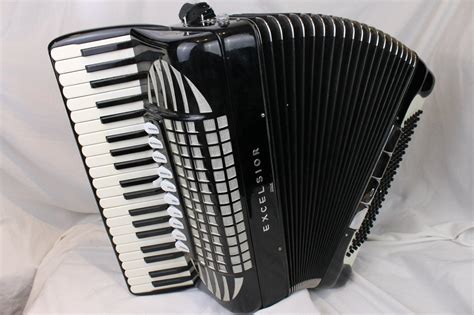 3584 Black Excelsior A2 Piano Accordion LMMH 41 120