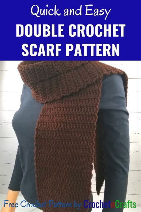 Double Crochet Scarf Pattern - CrochetNCrafts