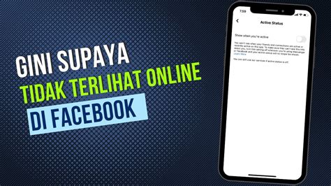 Cara Sembunyikan Status Online Di Facebook Youtube