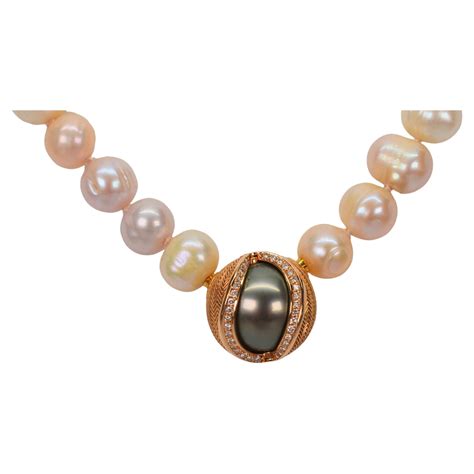 Karat Rose Gold Antique French Victorian Pearl And Diamond Necklace