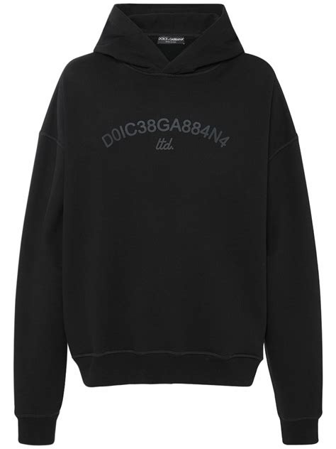 Dolce And Gabbana Logo Jersey Hoodie Dolce And Gabbana