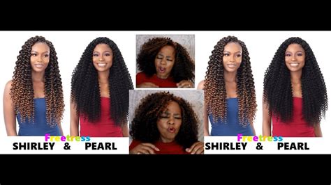 Freetress Pearl Curl And Shirley Curl Crochet Braids Combo Or