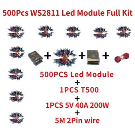 500pcs DC 5V 12mm WS2811 IC Full Color Pixel LED Module Light Input