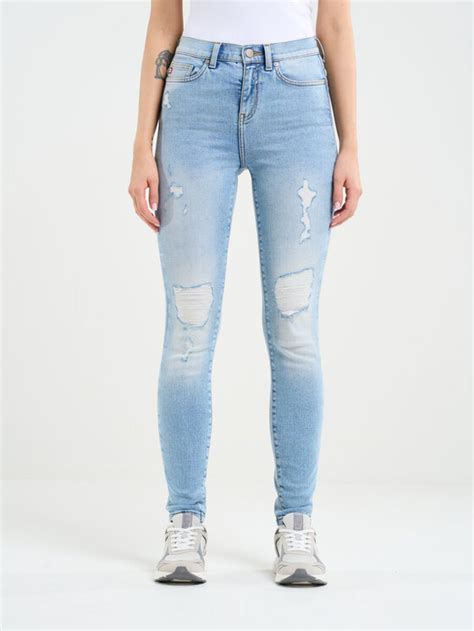 BIG STAR Jeansy ADELA HIGH WAIST 156 190 Niebieski Skinny Fit Modivo Pl