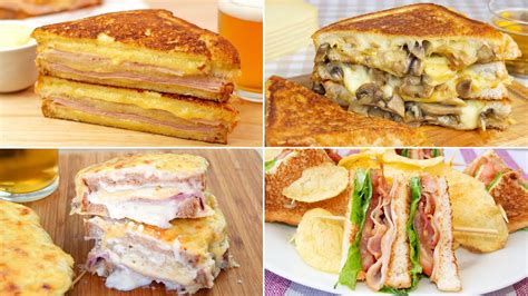 4 SÁNDWICHES IRRESISTIBLES Fáciles Rápidos y Deliciosos YouTube