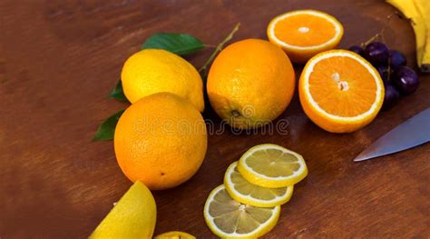 Fresh Orange Cut In Half Stock Photo Image Of Lemon 118491806