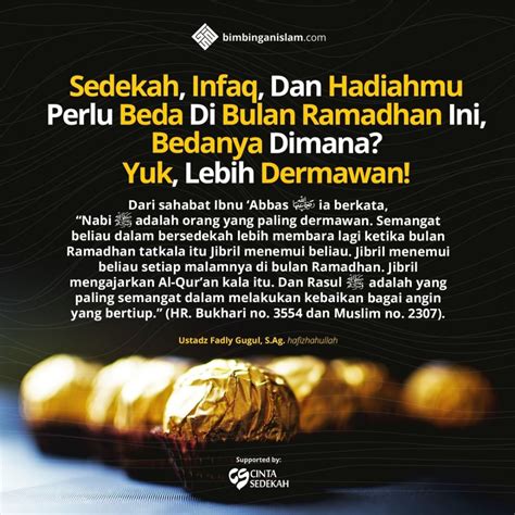 Sedekah Infaq Dan Hadiahmu Perlu Beda Di Bulan Ramadhan Ini Bedanya