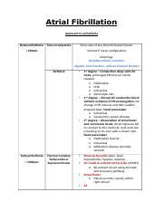 Af Docx Atrial Fibrillation Approach To Arrhythmia Bradyarrhythmia