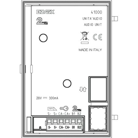 Unità Due Fili Plus per Targa Audio 4 Pulsanti a Led ELVOX 41000