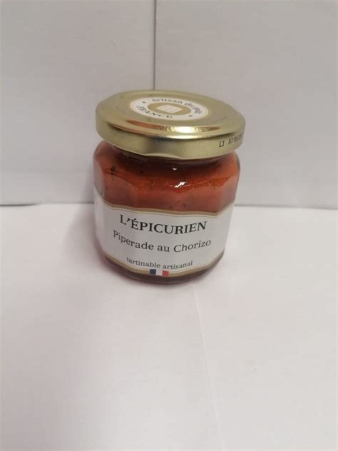 Piperade Au Chorizo Tartinable Artisanal France Epicerie Gaucher