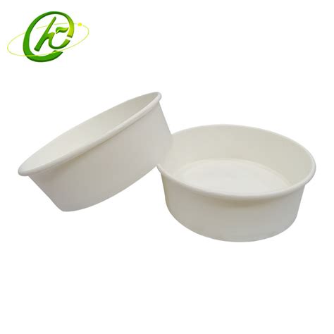 26oz Eco Friendly White PLA Lined Squat Soup Containers Bioboard Bowls