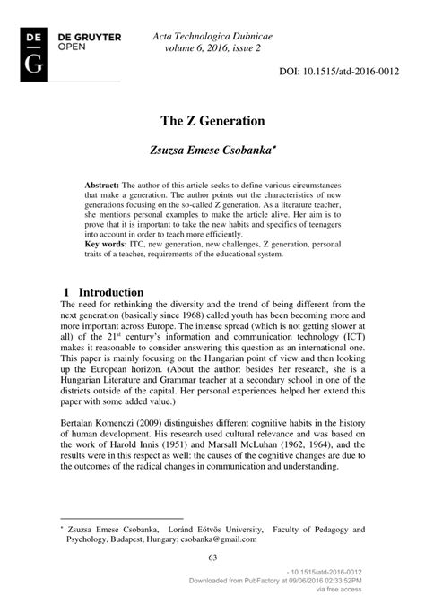 (PDF) The Z Generation 
