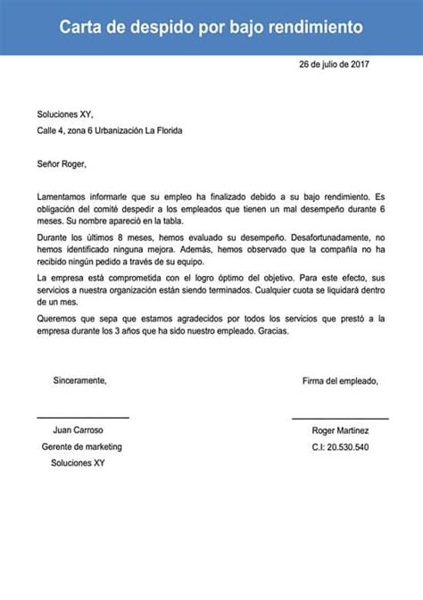 Modelo De Carta De Despido Derecho Laboral Derecho Penal Studocu The