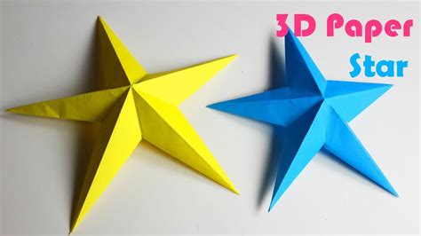 How To Make A 3D Paper Star Easy Origami Stars For Beginners Making DIY-Paper Crafts | atelier ...