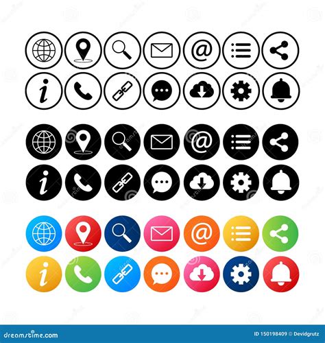 Simple Web Icons Set Universal Web Icon To Use In Web And Mobile Ui