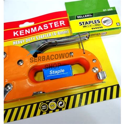 Jual Paket Isi Gun Tacker Stapler Dan Mesin Staples Jok Tembak Stapler