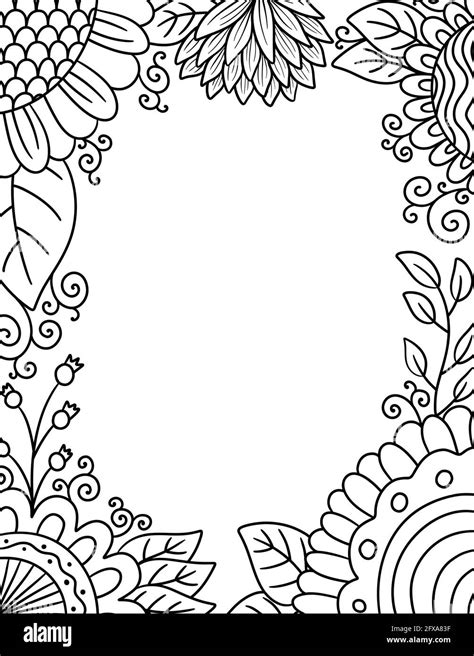 Adult Borders Ivy Coloring Pages