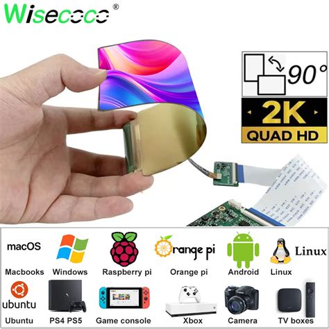 Wisecoco Flexible Pantalla OLED 2K De 6 Pulgadas 2880x1440 IPS 60Hz